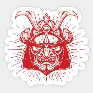 Japanese Samurai Mask Sticker